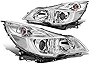 Auto Dynasty Pair of OE Style Chrome Housing Clear Corner Projector Headlight HeadLamps Compatible with Subaru Outback Legacy 10-14
