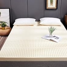 NaKeah Latex Mattress 100% Latex Medium/Soft Firmness 7 Zones Orthopaedic Mattress with Removable Cover,5cm,100x200cm
