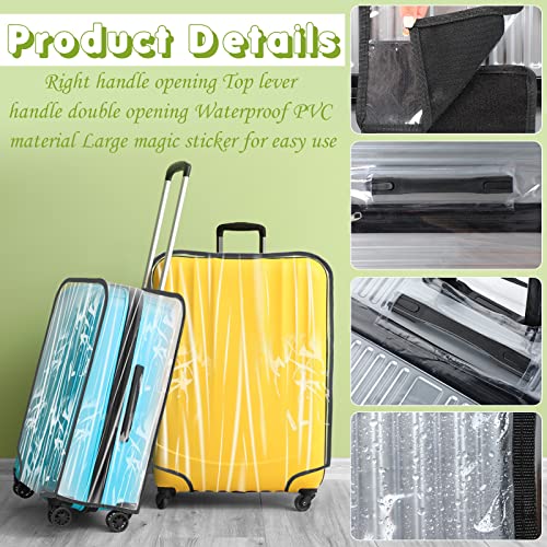 Reginary 8 Pieces Clear Luggage Cover Pvc Suitcase Cover Protector Waterproof Cover For Luggage Spinner Wheels Suitcase (18 Inches, 20 Inches, 24 Inches, 28 Inches) #TOP4