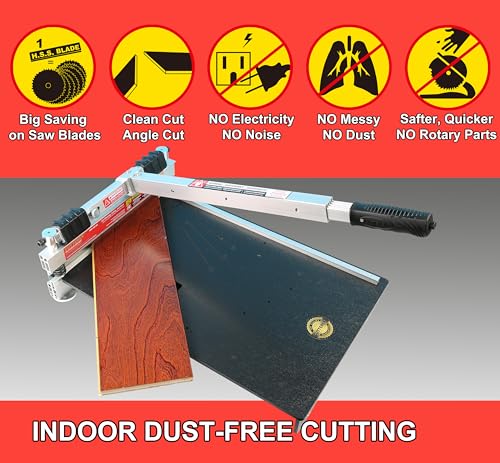 Image of CUTTEREX Heavy Duty 13 inch Professional Vinyl Floor Cutter, Multi-layer Flooring, Parquet, Fiber Cement Wall Panels, Rubber Concave Base, LVT, VCT, SPC, PVC, LVP, WPC, Vinyl Plank