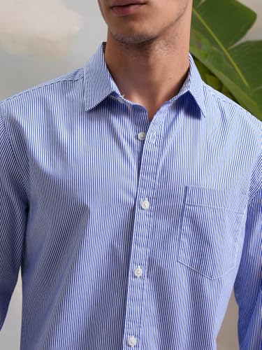 Image of Highlander Men's Slim Fit Striped Shirt | Full Sleeves | Everyday Wear Stylish Shirts for Men