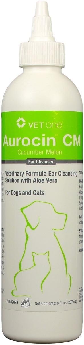 Aurocin CM (Cucumber Melon Scent) Ear Cleanser with Aloe 8-oz