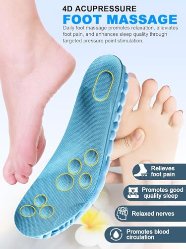 Image of 4D Cloud Insoles for Men and Women, Arch Support Insoles, Memory Foam Insoles, Shock Absorption and Cushioning Sports Shoe Insoles (Blue, X (Men 9-10 /Women 10-11))