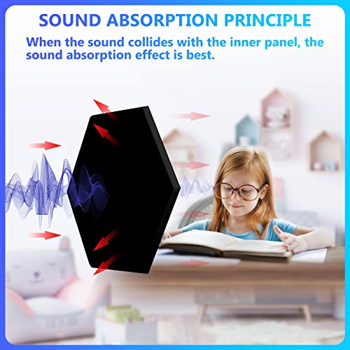 Image of 18 Pack Acoustic Panels-12 inchX10 inchX 0.4 inch Self-Adhesive Soundproof Wall Panels High-Density Sound Absorbing Panel Acoustic Treatment Panel Used in Home & Offices （Black Hexagon）