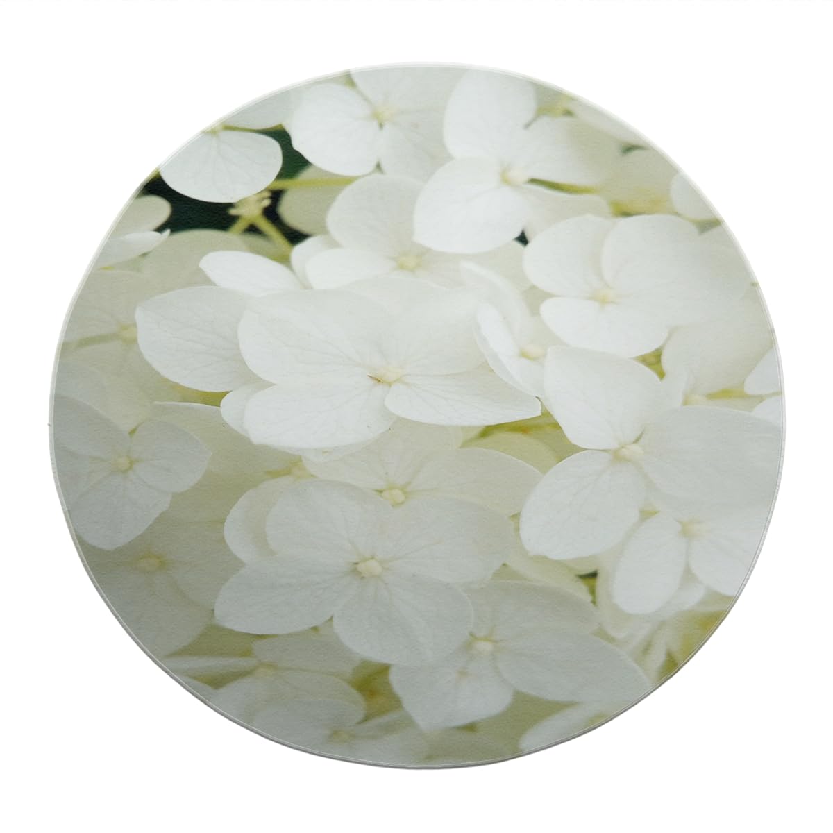 Tapis ronds floraux hortensia pour une entrée accueillante