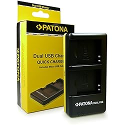 Cargador Bateria Sony Np Bn1 PATONA Cargador Doble para NP-BN1 Batería Compatible con Sony Cyber-Shot DSC-QX100 DSC-W350 DSC-W580 DSC-W650