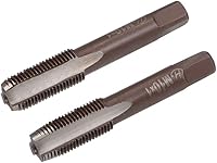 Vista 9 de uxcell Métrico M8 Rosca 1 paso 3 flautas rectas H2 herramienta de aleación de acero inferior y tornillo cónico Juego de roscas para reparar 1 par