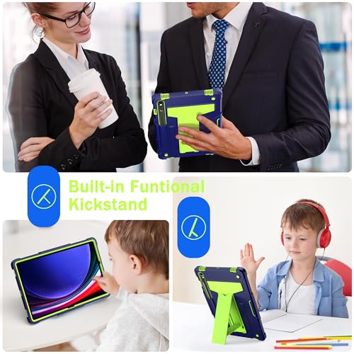 Funda Galaxy Tab S10 FE azul antichoque de cuerpo completo de 10.9 pulgadas para niños 4