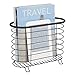 mDesign Newspaper and Magazine Rack for Bathroom, Office, Entryway - Matte Black