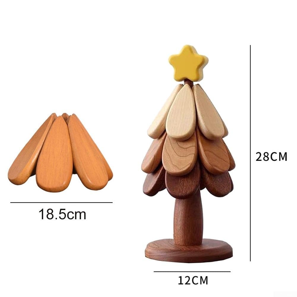 Untersetzer für heiße Töpfe und Pfannen, Baumuntersetzer-Set aus Holz, Untersetzer und Untersetzer für heiße Gerichte, Korkuntersetzer, 28 x 12 cm (gelb)