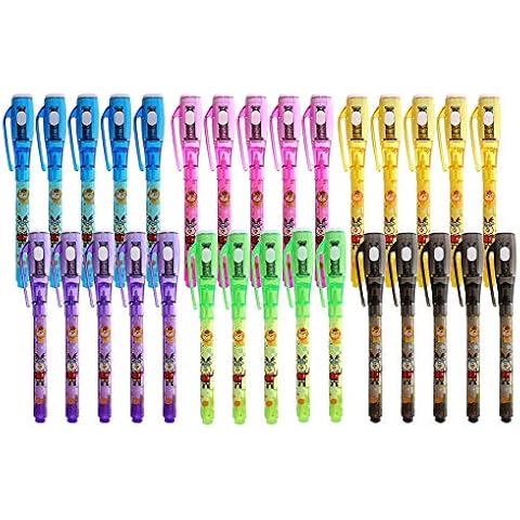 MALEDEN Invisible Ink Pens, 30 Pack UV Light Pens with Disappearing Ink Marker for Secret Message, Kids Party Favors and Party Bag Fillers Cover