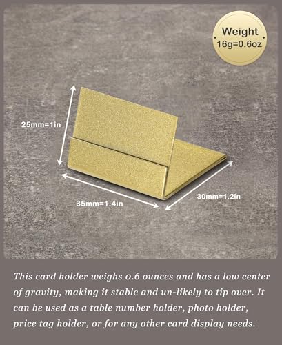 Image of Gold Table Number Holders, 12-Pack Metal Place Card Stands & Picture Holders with Storage Box - Ideal for Weddings, Anniversaries, and Parties