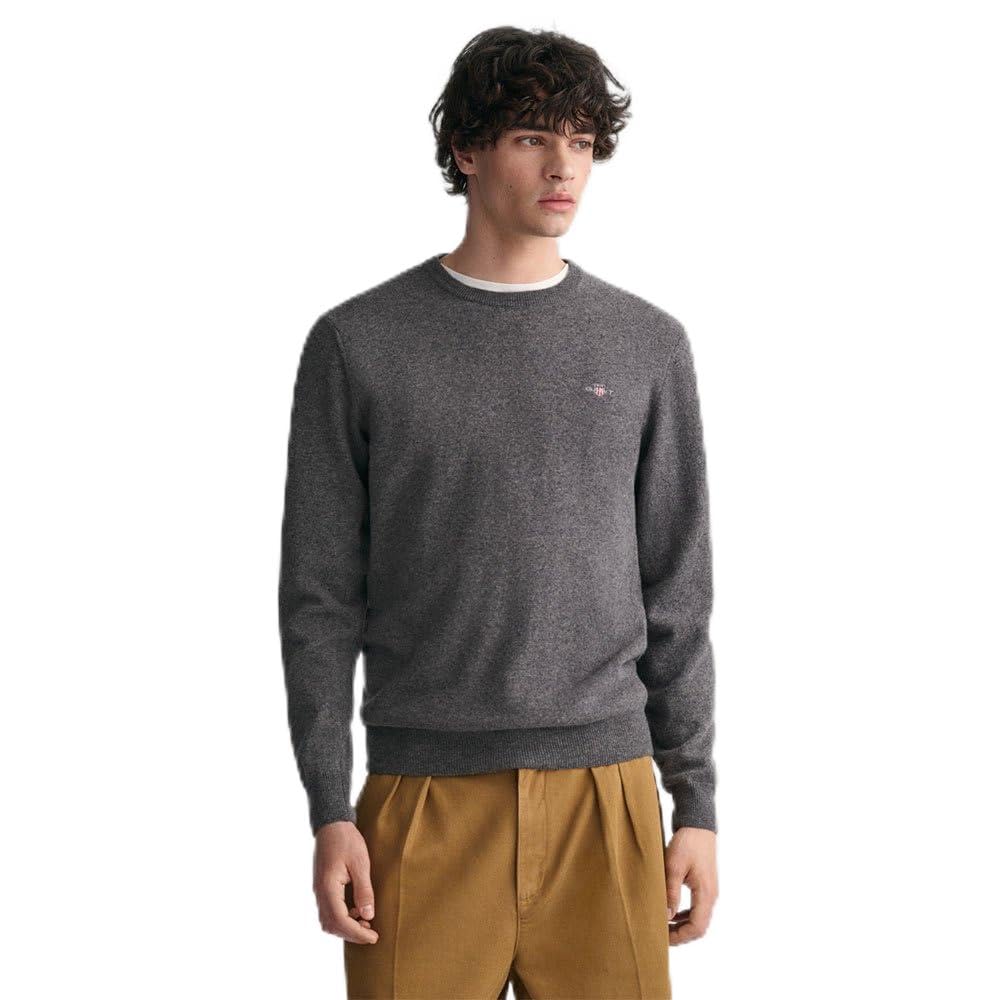 Gant Men's  Grey Superfine Lambswool Jumper in Size M, BrandAlley