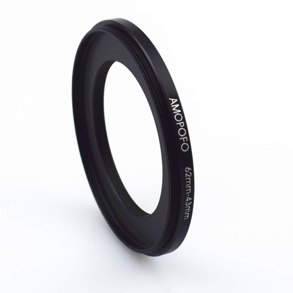 62 mm-43 mm pierścienie krokowe adapter filtra pierścień, 62 mm do 43 mm filtr pierścień adapterowy do obiektywu aparatu z gwintem filtra 62 mm na pierścień filtrujący 43 mm