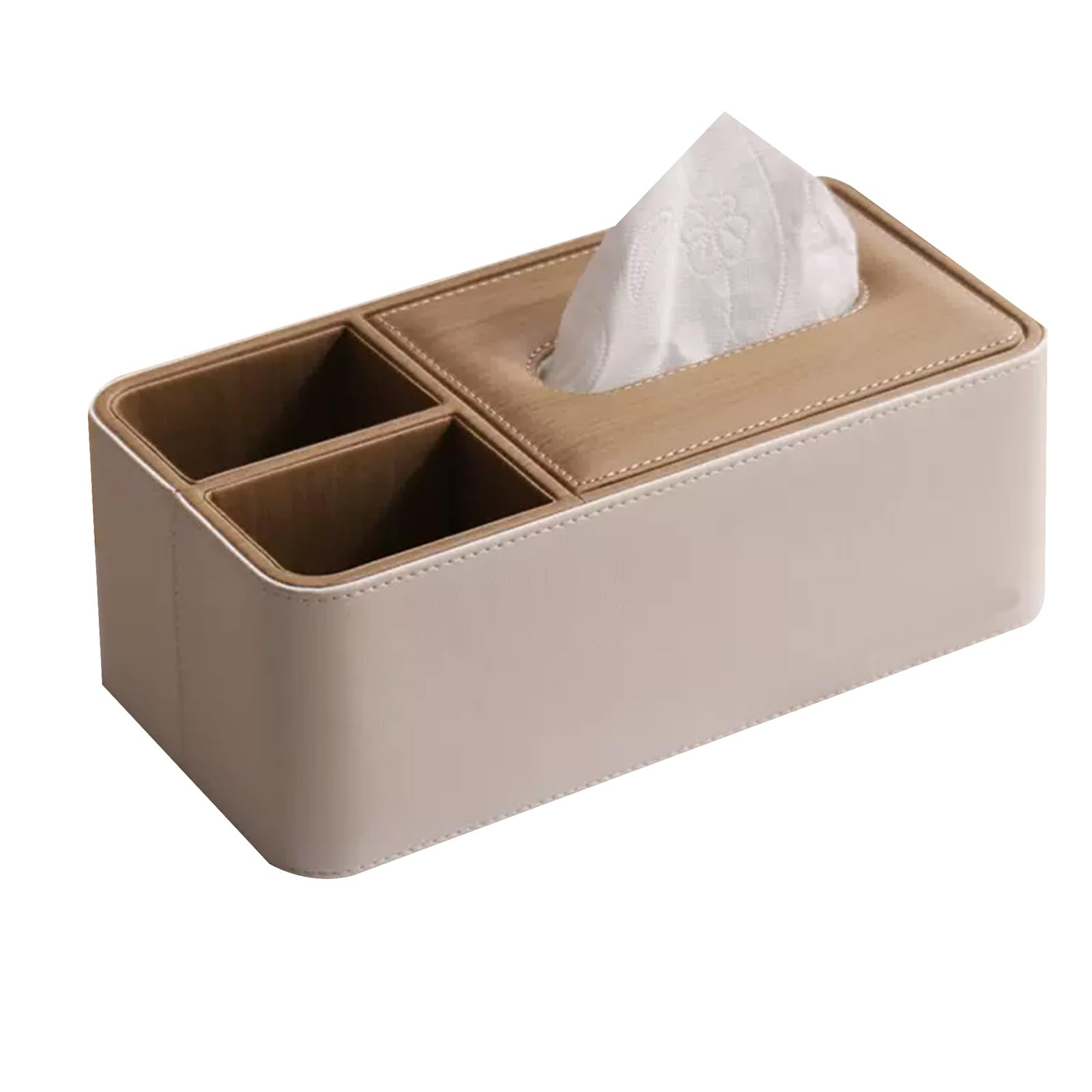 GLETSF Tissue Box Cover Holder, Durable Tissue Rack Durable Paper Towel Holder Bathroom Tissue Holder Dispenser And Simple Tissue Box Organizer For Vanity Home Office Gift Sturd-White-B
