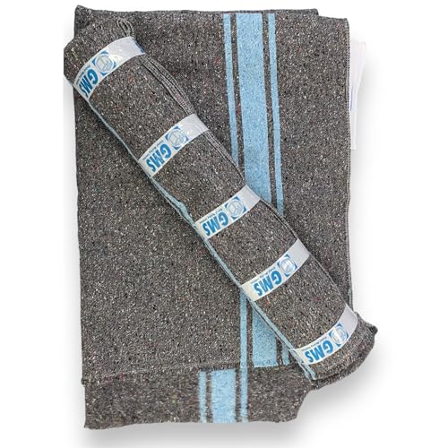GMS - 2 Mantas Multiusos de Alta Resistencia (1,5x2m), Fabricadas en España para Mudanzas, Trasteros, Furgonetas, Mascotas, Yoga y Pintura, Peso de la Manta 1,2kg, Gran Resistencia al Arrastre