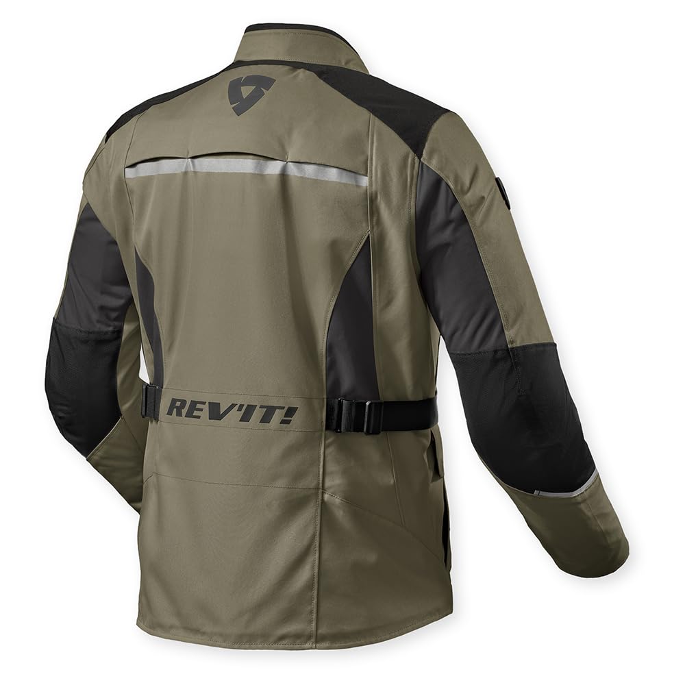 REV'IT! Revit Voltiac 3 H2O Giacca tessile moto, verde/grigio, S