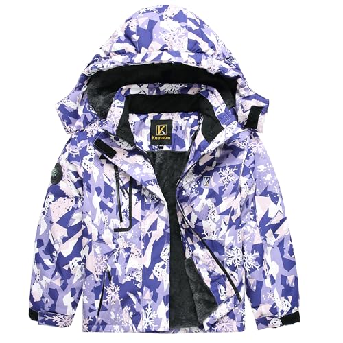 Image of Keevoom Boys Girls Winter Coat Ski Jacket Windproof Waterproof Kids Snowboard Warm Fleece Snow Coats