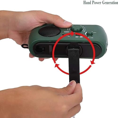 Miniatura 5 de Radios portátil Am FM emergencia energía solar manivela radio AMFMSW Radio de emergencia con linterna LED cargador de teléfono de emergencia