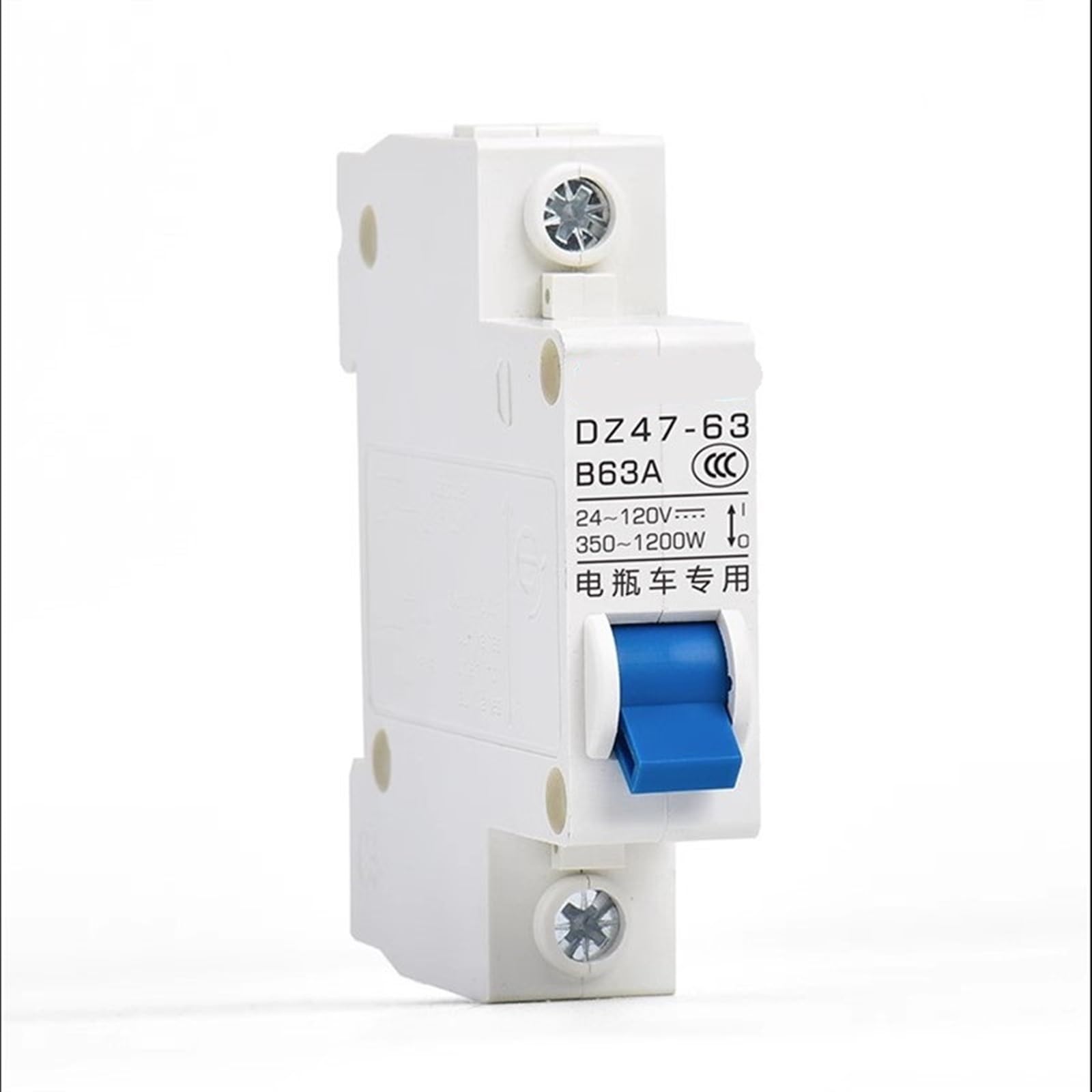 Mini interruttore DC 32A 40A 63A 24V 100V veicolo elettrico moto corto sovraccarico interruttore aria protettore tipo B DC MCB 1 pz(32A)