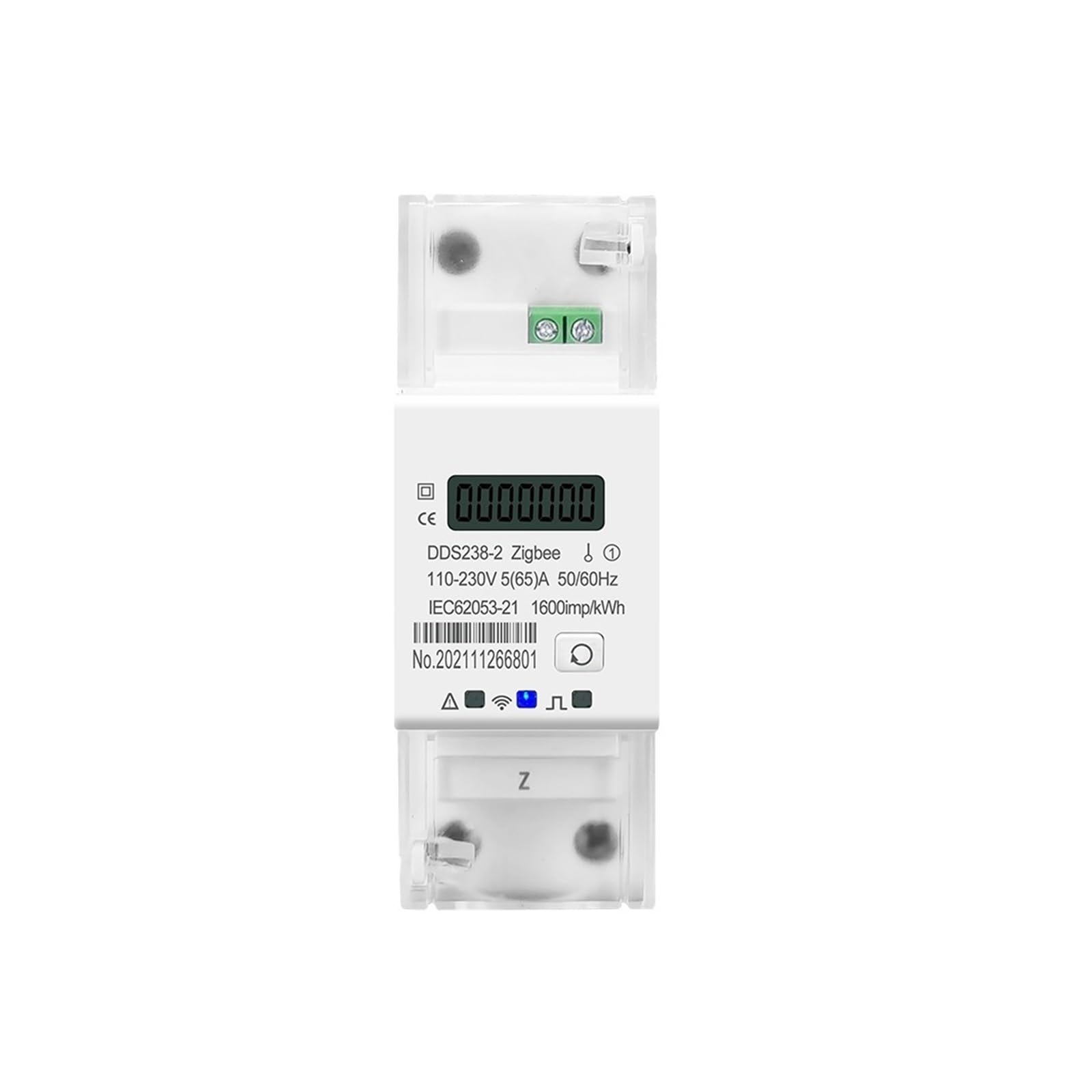 Compteur d'énergie intelligent WiFi Tuya avec moniteur rail DIN 65A