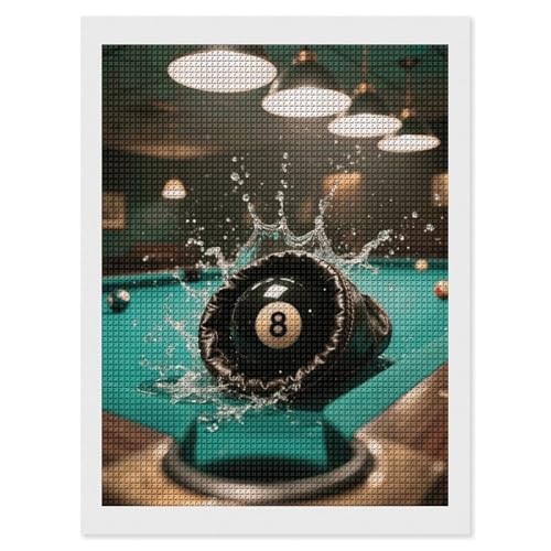 Kit peinture diamant 5D adultes perçage carré complet noir 30x40 cm