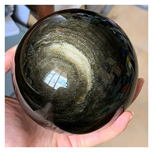 Boule de cristal en obsidienne d'or pour harmoniser votre espace de méditation - 2