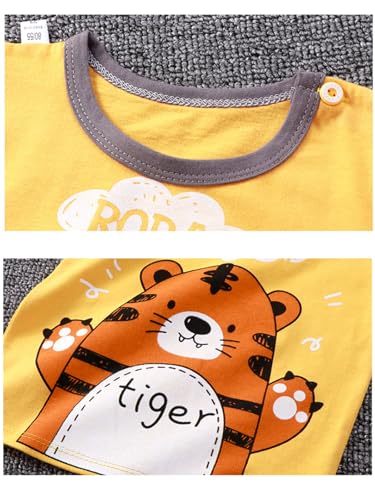 Image of Toddler Boys 4 PCs T-shirts and Shorts Set Baby Summer Clothes Outfit