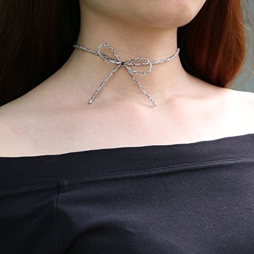 C.QUAN CHI Collier Papillon Fait Main Mignon Collier Ras De Cou Femme Collier Perle Collier Hawaien Collier Fermoir élastique Bijoux De Fantaisie - Ajustable Chain – Image 5