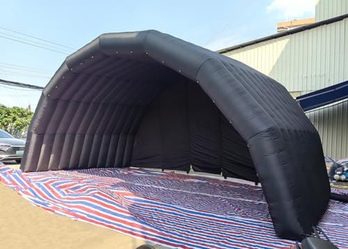 Portable Outdoor Inflatable Stage Tent Rooftop Booth Inflatable Stage Cover Marquee Concert Shelter Dome Marquee Cover 29.5x16.5x14.8ft