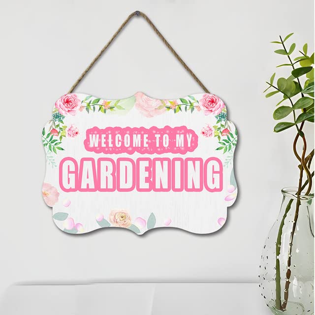 Targa Da Parete Welcome To My Garden - Metallica 20x30cm, Decorativa Per Esterni - Foto 3