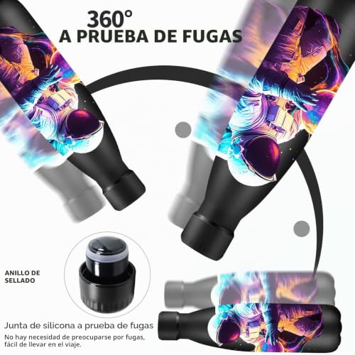 Miniatura 4 de HoneyHolly Botella Termica, 500 ml sin BPA, Botella Agua Acero Inoxidable, Doble Aislamiento, Cantimplora, A Prueba de Fugas, Acero Inoxidable 18/8, Cantimplora Termica para Deportes, Escuela, Yoga