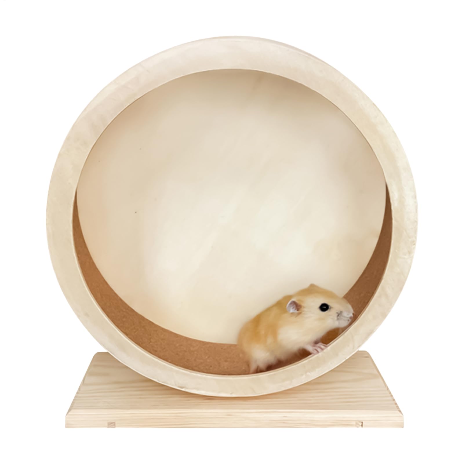 Gerbil Wheel | Large Hamster Wheel Silent Running - Wooden Quiet Spinner Exercise Accessories, Pet Supplies for Chinchilla Gerbil Running Boredom Enrichment