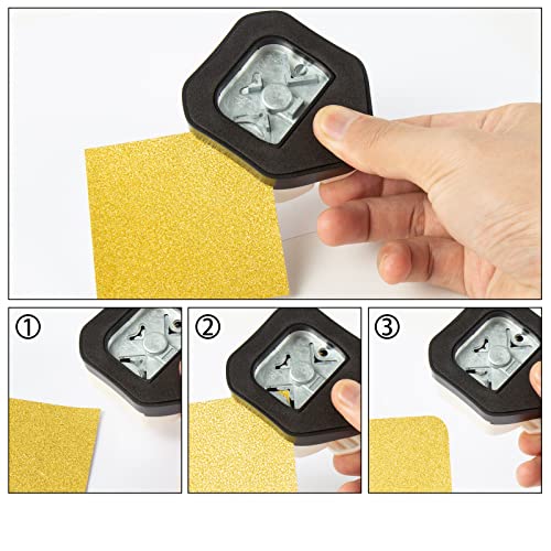 Image of QIQQIKIN Corner Hole Punch 4mm Circle Cutter Punch +R5mm+R10mm 3-Way Corner Rounder Paper Punch,Cardstock,Laminator,Photocards,Scrapbooking,Die Cuts for Card Making,Junk Journal Supplies Clearance