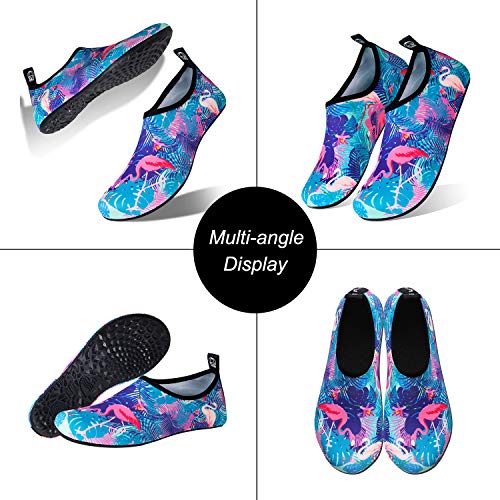 Image of WateLves Water Shoes for Womens Mens Barefoot Quick-Dry Aqua Socks for Beach Swim Surf Yoga Exercise New Translucent Color Soles