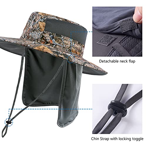 Image of BASSDASH UPF 50+ Sun Fishing Hat Water Resistant with Detachable Neck Flap
