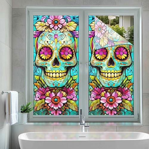 Vinilo Decorativo HOMETITUTE Sugar Skull 17.7x39.3 in miniatura 5