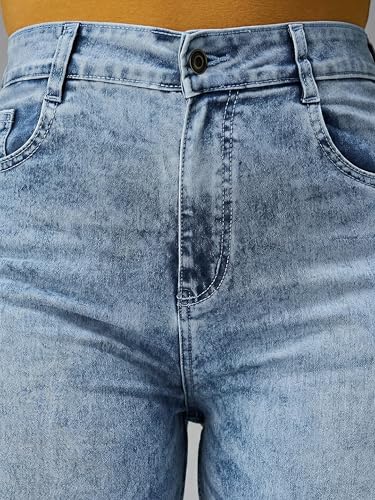 Image of Miss Chase A+ Women's Bootcut High Rise Regular Length Stretchable Denim Jeans