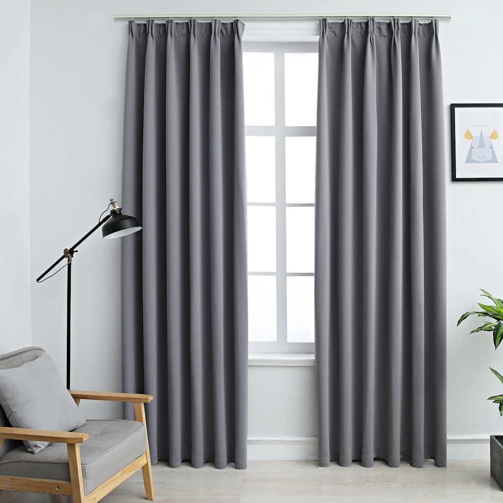Rideaux occultants thermiques et phoniques gris pour bloquer la lumière