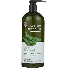 Avalon Organics Hand & Body Lotion for Dry Skin Aloe Unscented, 32 OZ