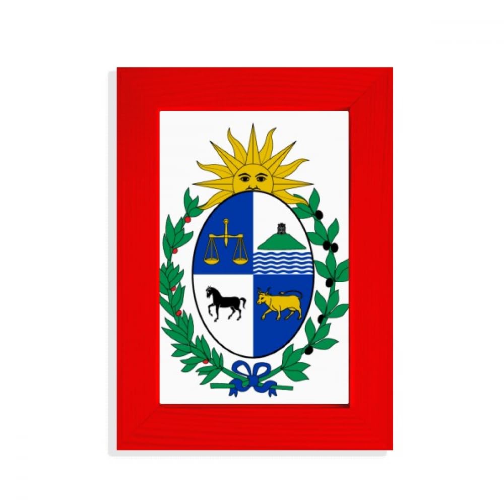 Cadre photo rouge Uruguay pour décorer votre salon aux couleurs du monde