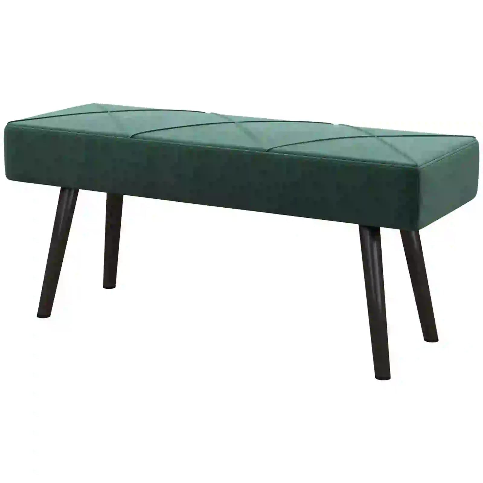 CTG Entryway Bench - Green Bench for Bedroom, Modern Ottoman End of Bed, Corduroy Padded Benches for Living Room, Foyer, Mudroom, Hallway - 39" L x 14" W x 17" H (Green)-picture-24
