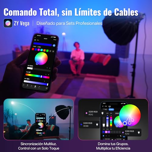 Image of ZHIYUN MOLUS X200 RGB Combo 200W Video Light [Official] Handheld Professional Photography Lighting Portable Continuous Output Lighting Bowens Mount 2500K~10000K CRI≥95 TLCI≥97 Only 830g （No Battery）