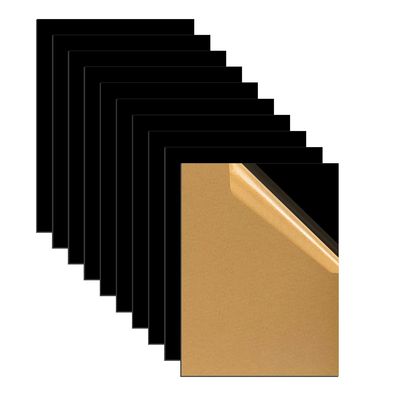 QEEYON 10Pcs Black Acrylic Sheets for Craft, 4 x 6 Inch Plexiglass Sheets 1/16 Inch Thick Opaque Acrylic Plastic Boards Panels Plates Plexi Glass for