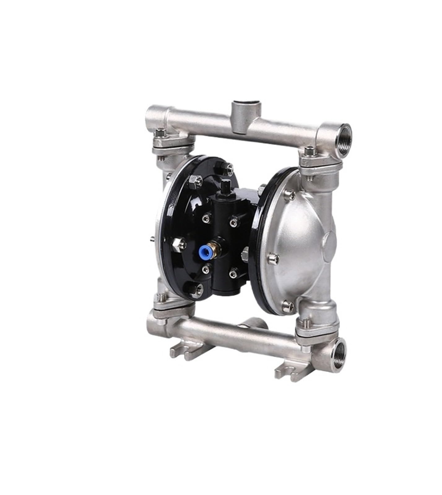 JVDDI QBY Pneumatic Diaphragm Pump Stainless Steel Corrosion Resistant Aluminum Alloy PP Plastic Chemical Adhesive Sewage(Stainless Steel 304)