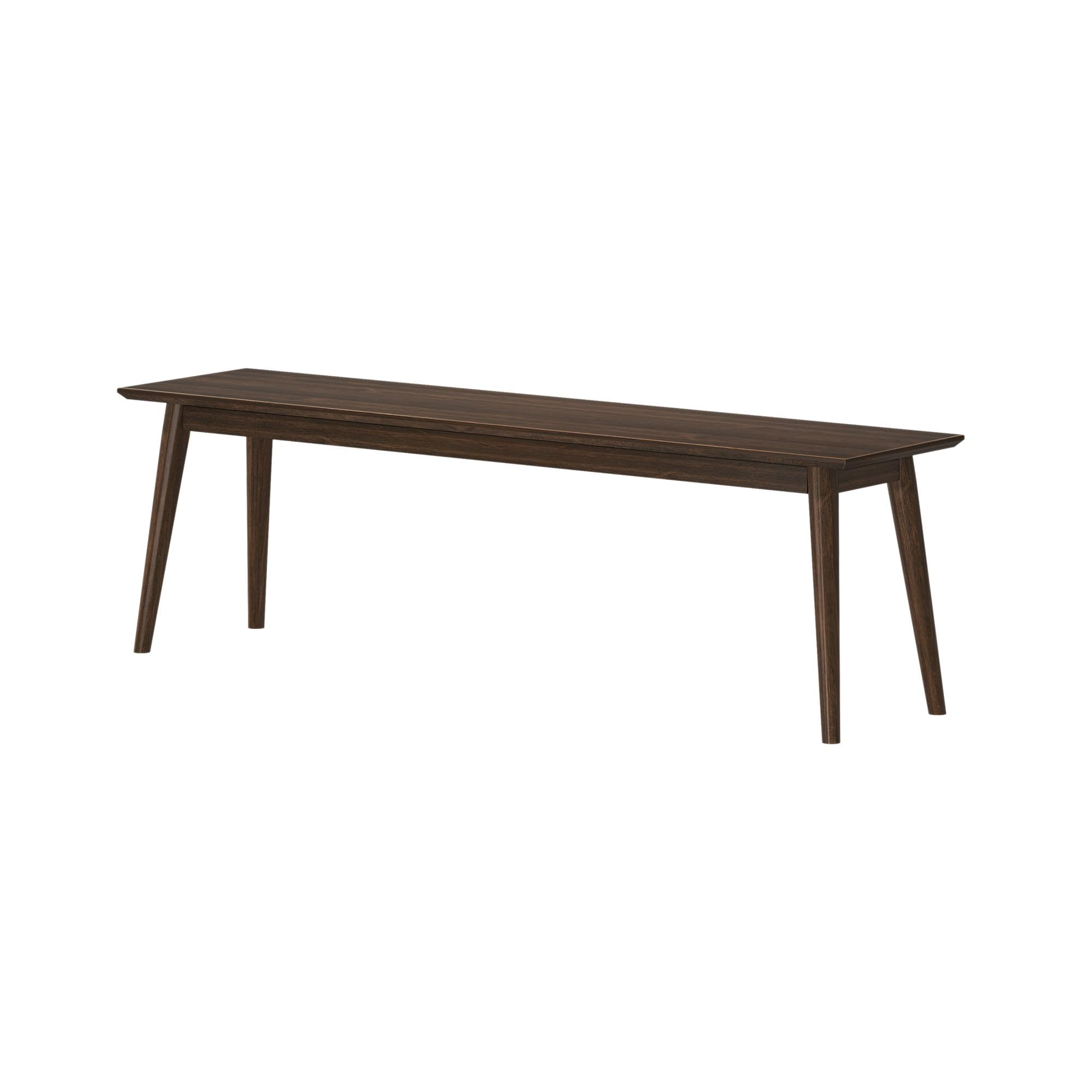 Plank+Beam Mid Century Modern Dining Bench, 60 Inch, Walnut | Non-Toxic Finishes, Easy Assembly, Solid Wood