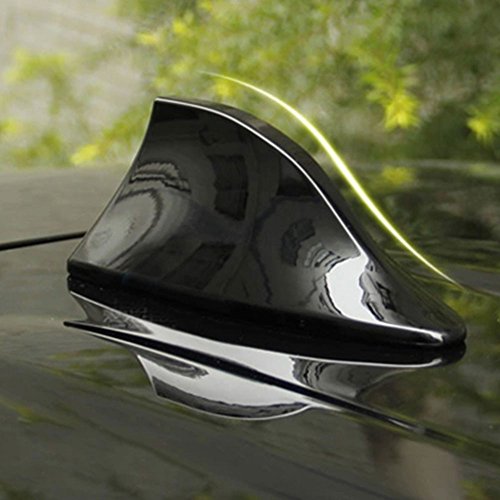 Hanbaili 3 peças Preto Carro Carro Barbatana de Tubarão AM FM Rádio Antena Aérea Com Adesivo Para Sp