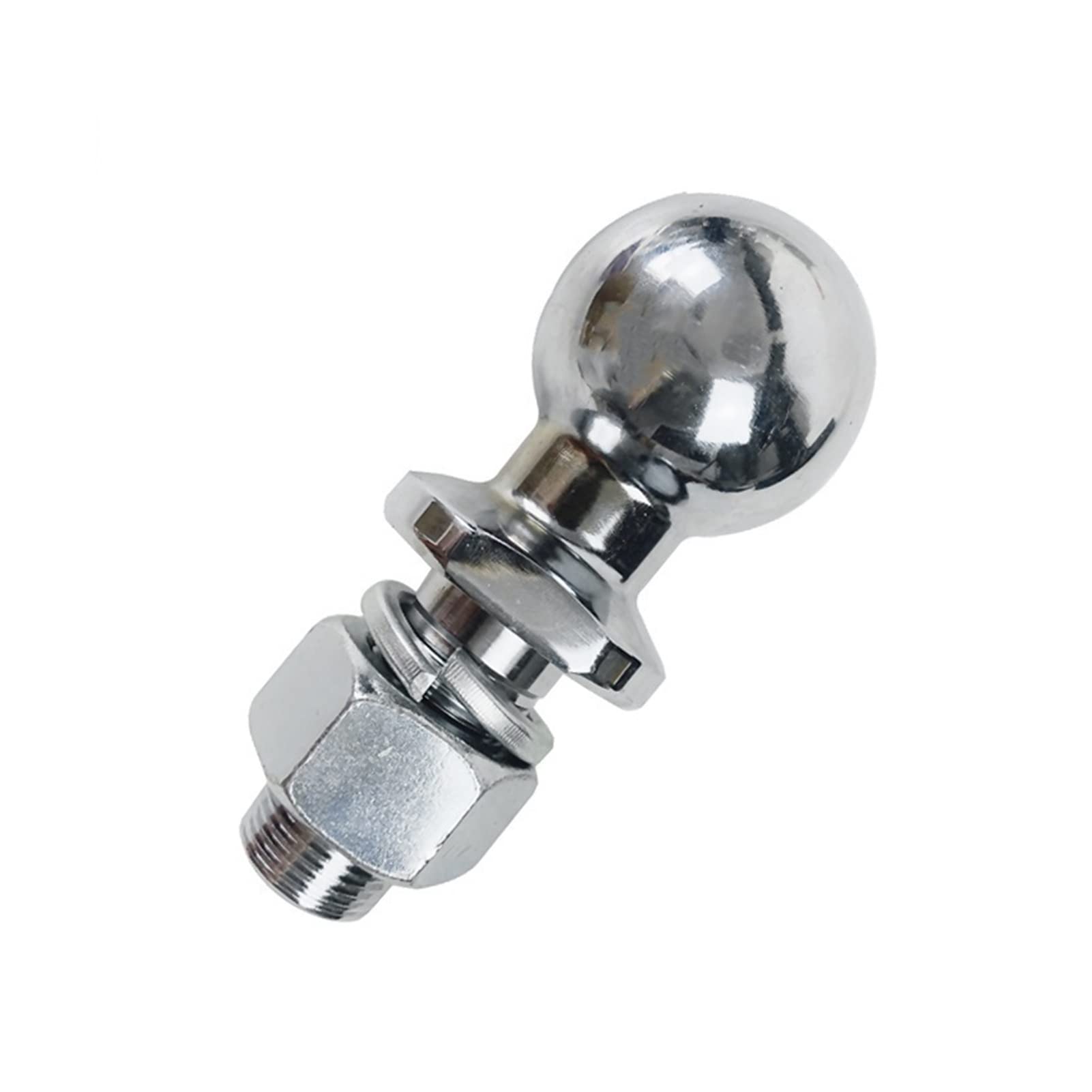 Anhängerkupplung, 1-7/8 2 Zoll 50mm Chrom Anhänger Hitch Anhängerkugel M19 Schaft Dia Kapazität 3500 lbs Kupplungsteile Rv. Camper Caravan Accessoires.(1 7 8 Inch (M19))