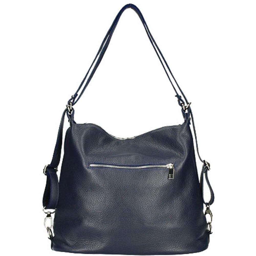 Borsa a spalla trasformabile in Zaino in vera pelle BC7170. 33cm*31cm*15cm. Made in Italy