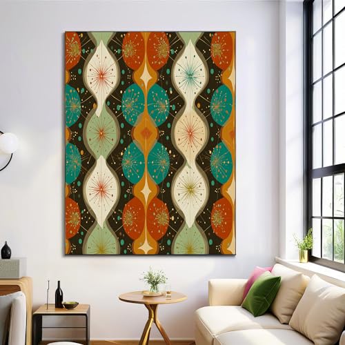 Formes géométriques modernes abstraites sur grande toile de décoration murale 70×100 cm